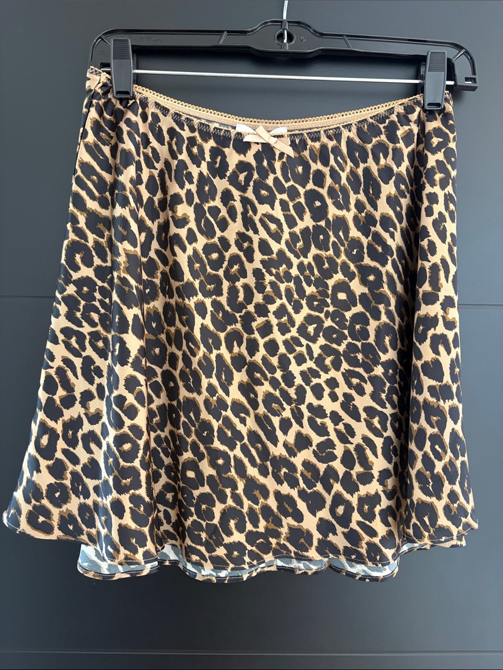 Reformation Leopard Print Mini Skirt - Tan & Black